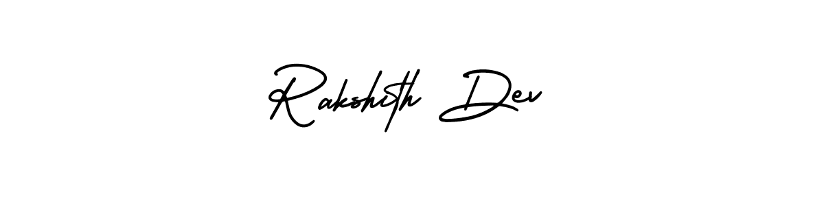 Create a beautiful signature design for name Rakshith Dev. With this signature (AmerikaSignatureDemo-Regular) fonts, you can make a handwritten signature for free. Rakshith Dev signature style 3 images and pictures png