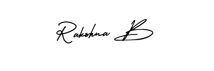 AmerikaSignatureDemo-Regular is a professional signature style that is perfect for those who want to add a touch of class to their signature. It is also a great choice for those who want to make their signature more unique. Get Rakshna B name to fancy signature for free. Rakshna B signature style 3 images and pictures png