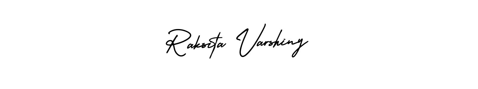 Use a signature maker to create a handwritten signature online. With this signature software, you can design (AmerikaSignatureDemo-Regular) your own signature for name Raksita Varshiny. Raksita Varshiny signature style 3 images and pictures png