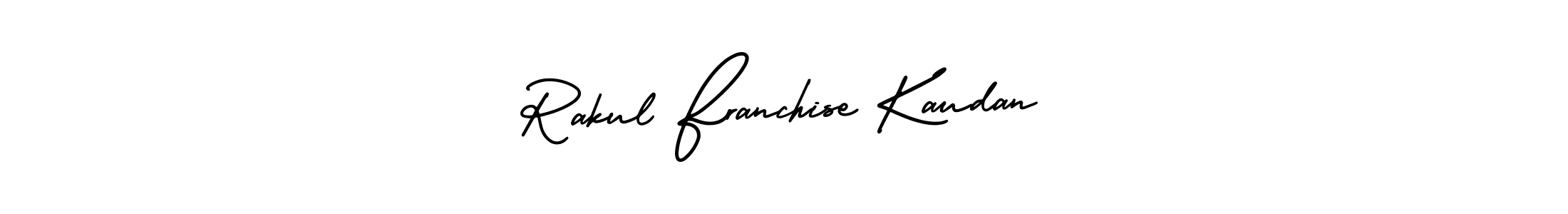 Make a short Rakul Franchise Kaudan signature style. Manage your documents anywhere anytime using AmerikaSignatureDemo-Regular. Create and add eSignatures, submit forms, share and send files easily. Rakul Franchise Kaudan signature style 3 images and pictures png