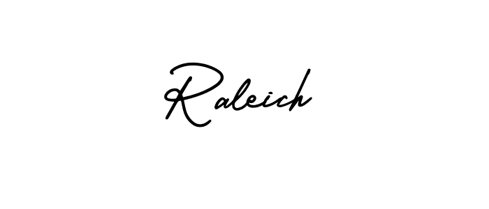 It looks lik you need a new signature style for name Raleich. Design unique handwritten (AmerikaSignatureDemo-Regular) signature with our free signature maker in just a few clicks. Raleich signature style 3 images and pictures png