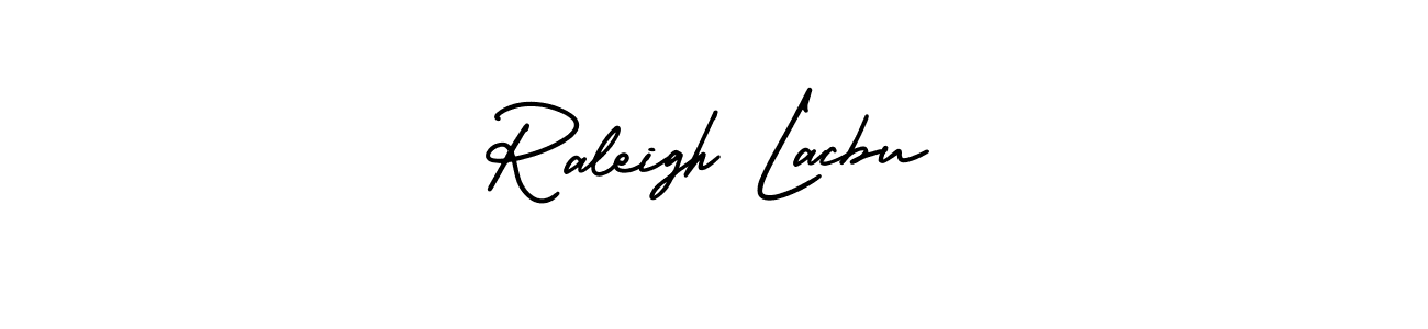 Design your own signature with our free online signature maker. With this signature software, you can create a handwritten (AmerikaSignatureDemo-Regular) signature for name Raleigh Lacbu. Raleigh Lacbu signature style 3 images and pictures png