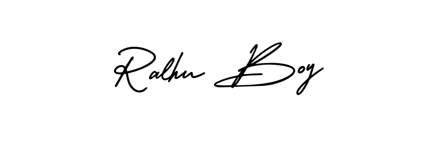 AmerikaSignatureDemo-Regular is a professional signature style that is perfect for those who want to add a touch of class to their signature. It is also a great choice for those who want to make their signature more unique. Get Ralhu Boy name to fancy signature for free. Ralhu Boy signature style 3 images and pictures png
