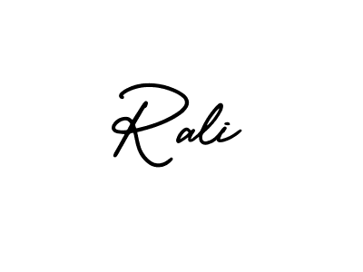 Design your own signature with our free online signature maker. With this signature software, you can create a handwritten (AmerikaSignatureDemo-Regular) signature for name Rali. Rali signature style 3 images and pictures png