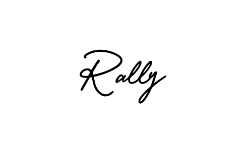 You should practise on your own different ways (AmerikaSignatureDemo-Regular) to write your name (Rally) in signature. don't let someone else do it for you. Rally signature style 3 images and pictures png