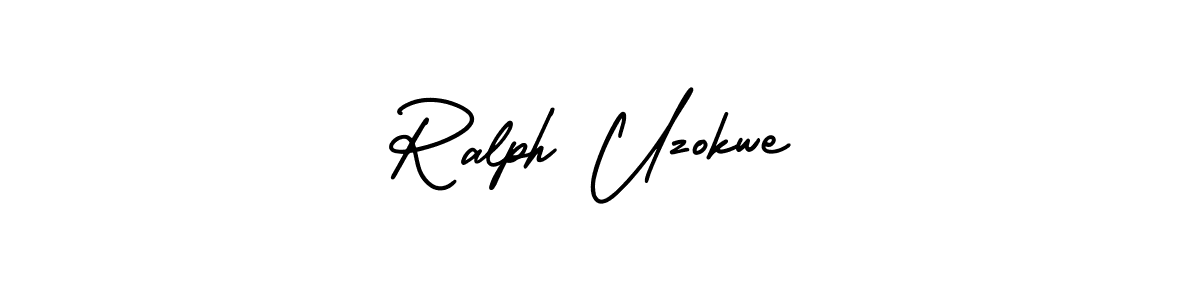 Use a signature maker to create a handwritten signature online. With this signature software, you can design (AmerikaSignatureDemo-Regular) your own signature for name Ralph Uzokwe. Ralph Uzokwe signature style 3 images and pictures png