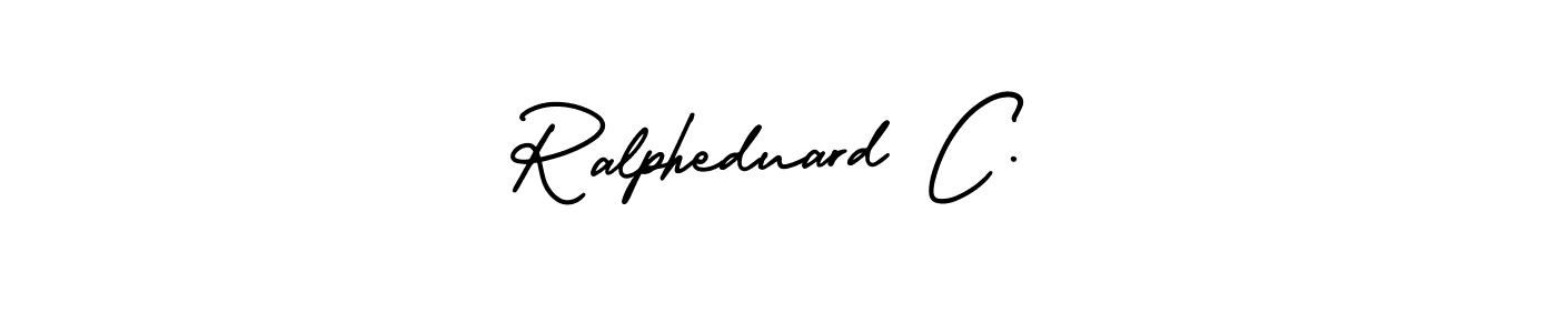 if you are searching for the best signature style for your name Ralpheduard C.. so please give up your signature search. here we have designed multiple signature styles  using AmerikaSignatureDemo-Regular. Ralpheduard C. signature style 3 images and pictures png