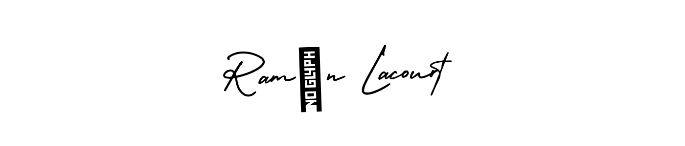 Ramón Lacourt stylish signature style. Best Handwritten Sign (AmerikaSignatureDemo-Regular) for my name. Handwritten Signature Collection Ideas for my name Ramón Lacourt. Ramón Lacourt signature style 3 images and pictures png