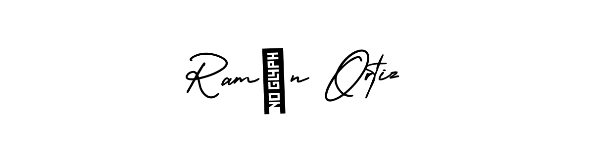 Also You can easily find your signature by using the search form. We will create Ramón Ortiz name handwritten signature images for you free of cost using AmerikaSignatureDemo-Regular sign style. Ramón Ortiz signature style 3 images and pictures png