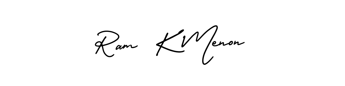 if you are searching for the best signature style for your name Ram  K Menon. so please give up your signature search. here we have designed multiple signature styles  using AmerikaSignatureDemo-Regular. Ram  K Menon signature style 3 images and pictures png