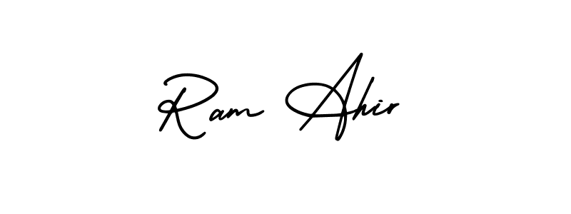 Use a signature maker to create a handwritten signature online. With this signature software, you can design (AmerikaSignatureDemo-Regular) your own signature for name Ram Ahir. Ram Ahir signature style 3 images and pictures png