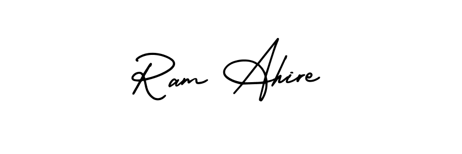 Use a signature maker to create a handwritten signature online. With this signature software, you can design (AmerikaSignatureDemo-Regular) your own signature for name Ram Ahire. Ram Ahire signature style 3 images and pictures png