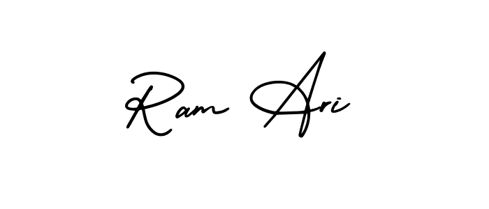 How to make Ram Ari signature? AmerikaSignatureDemo-Regular is a professional autograph style. Create handwritten signature for Ram Ari name. Ram Ari signature style 3 images and pictures png