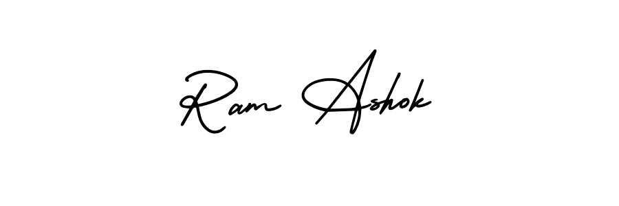 Also we have Ram Ashok name is the best signature style. Create professional handwritten signature collection using AmerikaSignatureDemo-Regular autograph style. Ram Ashok signature style 3 images and pictures png