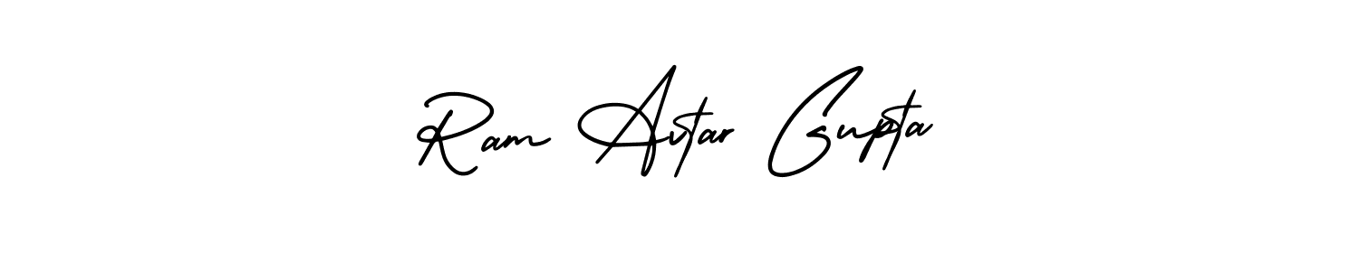 AmerikaSignatureDemo-Regular is a professional signature style that is perfect for those who want to add a touch of class to their signature. It is also a great choice for those who want to make their signature more unique. Get Ram Avtar Gupta name to fancy signature for free. Ram Avtar Gupta signature style 3 images and pictures png