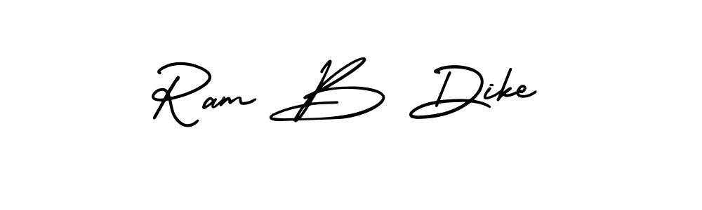 Use a signature maker to create a handwritten signature online. With this signature software, you can design (AmerikaSignatureDemo-Regular) your own signature for name Ram B Dike. Ram B Dike signature style 3 images and pictures png