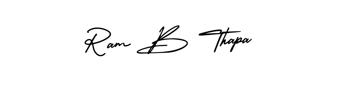 Create a beautiful signature design for name Ram B Thapa. With this signature (AmerikaSignatureDemo-Regular) fonts, you can make a handwritten signature for free. Ram B Thapa signature style 3 images and pictures png