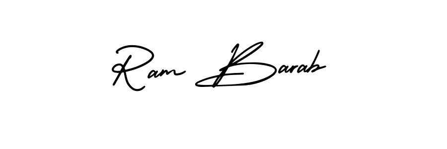 How to make Ram Barab signature? AmerikaSignatureDemo-Regular is a professional autograph style. Create handwritten signature for Ram Barab name. Ram Barab signature style 3 images and pictures png