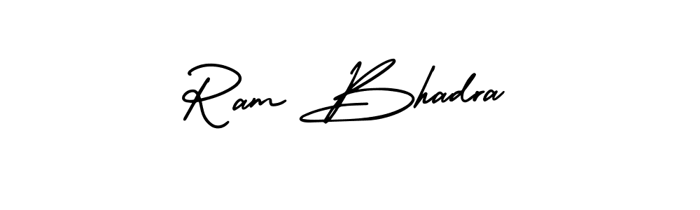 How to make Ram Bhadra name signature. Use AmerikaSignatureDemo-Regular style for creating short signs online. This is the latest handwritten sign. Ram Bhadra signature style 3 images and pictures png