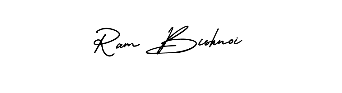 How to make Ram Bishnoi name signature. Use AmerikaSignatureDemo-Regular style for creating short signs online. This is the latest handwritten sign. Ram Bishnoi signature style 3 images and pictures png