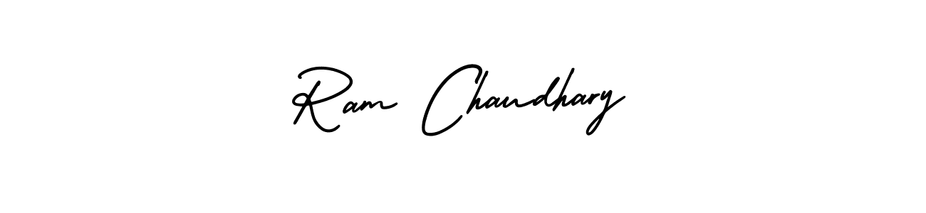 How to make Ram Chaudhary name signature. Use AmerikaSignatureDemo-Regular style for creating short signs online. This is the latest handwritten sign. Ram Chaudhary signature style 3 images and pictures png