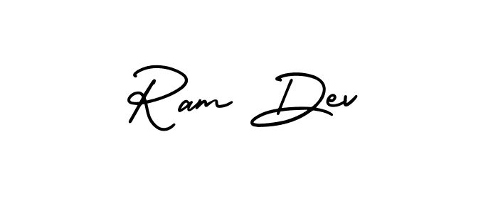 How to make Ram Dev name signature. Use AmerikaSignatureDemo-Regular style for creating short signs online. This is the latest handwritten sign. Ram Dev signature style 3 images and pictures png