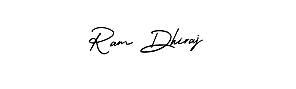 This is the best signature style for the Ram Dhiraj name. Also you like these signature font (AmerikaSignatureDemo-Regular). Mix name signature. Ram Dhiraj signature style 3 images and pictures png