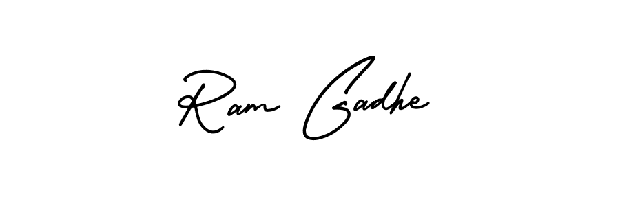 This is the best signature style for the Ram Gadhe name. Also you like these signature font (AmerikaSignatureDemo-Regular). Mix name signature. Ram Gadhe signature style 3 images and pictures png