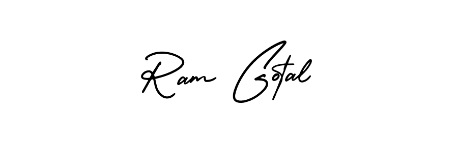 How to Draw Ram Gotal signature style? AmerikaSignatureDemo-Regular is a latest design signature styles for name Ram Gotal. Ram Gotal signature style 3 images and pictures png