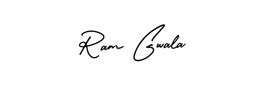 How to Draw Ram Gwala signature style? AmerikaSignatureDemo-Regular is a latest design signature styles for name Ram Gwala. Ram Gwala signature style 3 images and pictures png
