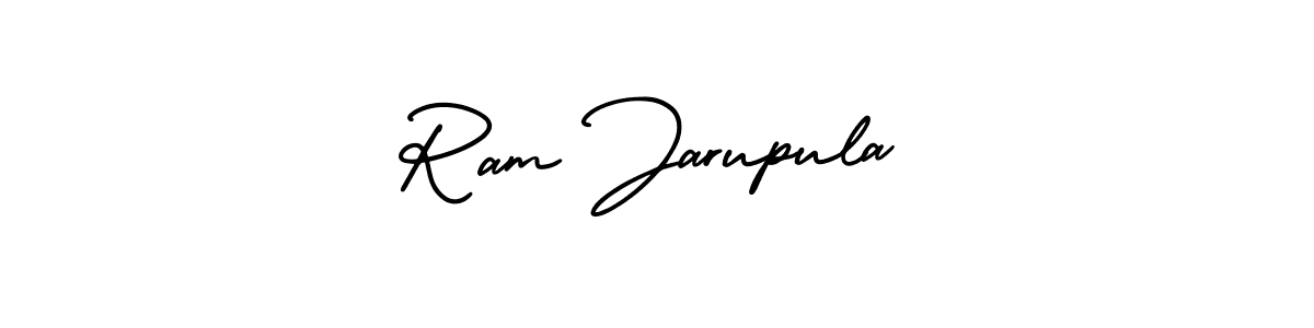 How to make Ram Jarupula name signature. Use AmerikaSignatureDemo-Regular style for creating short signs online. This is the latest handwritten sign. Ram Jarupula signature style 3 images and pictures png