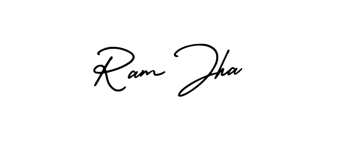 It looks lik you need a new signature style for name Ram Jha. Design unique handwritten (AmerikaSignatureDemo-Regular) signature with our free signature maker in just a few clicks. Ram Jha signature style 3 images and pictures png