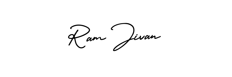 This is the best signature style for the Ram Jivan name. Also you like these signature font (AmerikaSignatureDemo-Regular). Mix name signature. Ram Jivan signature style 3 images and pictures png
