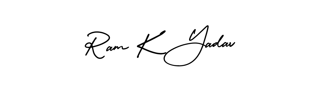 How to Draw Ram K Yadav signature style? AmerikaSignatureDemo-Regular is a latest design signature styles for name Ram K Yadav. Ram K Yadav signature style 3 images and pictures png