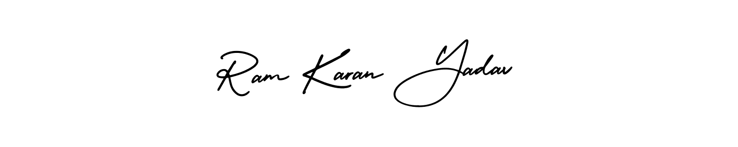 How to make Ram Karan Yadav name signature. Use AmerikaSignatureDemo-Regular style for creating short signs online. This is the latest handwritten sign. Ram Karan Yadav signature style 3 images and pictures png