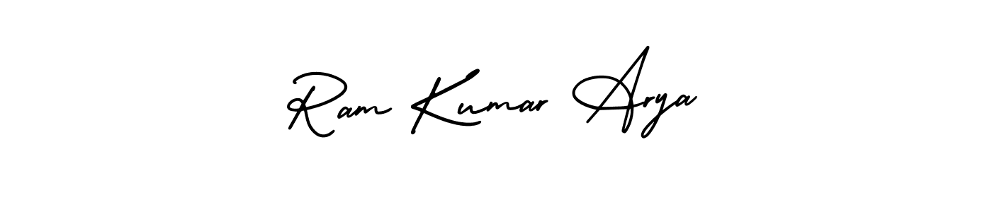 How to make Ram Kumar Arya name signature. Use AmerikaSignatureDemo-Regular style for creating short signs online. This is the latest handwritten sign. Ram Kumar Arya signature style 3 images and pictures png
