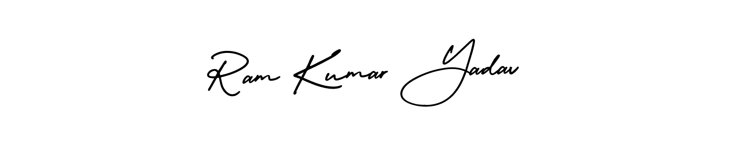 AmerikaSignatureDemo-Regular is a professional signature style that is perfect for those who want to add a touch of class to their signature. It is also a great choice for those who want to make their signature more unique. Get Ram Kumar Yadav name to fancy signature for free. Ram Kumar Yadav signature style 3 images and pictures png