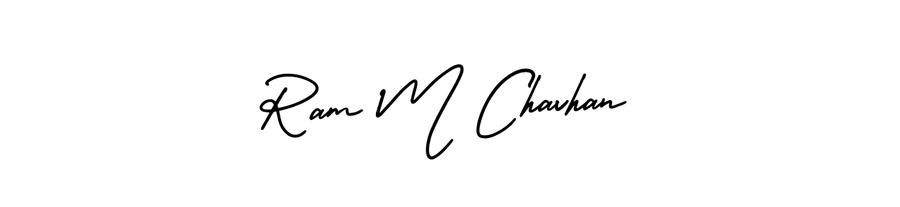 It looks lik you need a new signature style for name Ram M Chavhan. Design unique handwritten (AmerikaSignatureDemo-Regular) signature with our free signature maker in just a few clicks. Ram M Chavhan signature style 3 images and pictures png