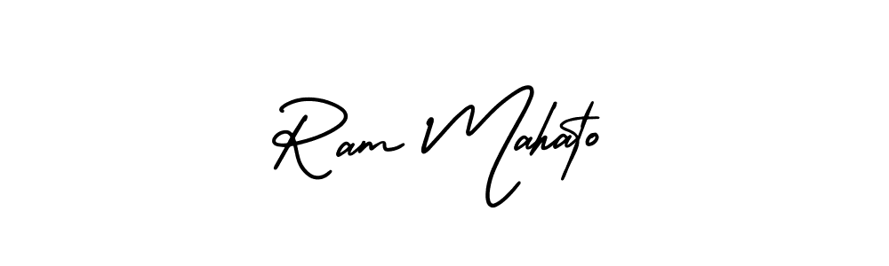 How to Draw Ram Mahato signature style? AmerikaSignatureDemo-Regular is a latest design signature styles for name Ram Mahato. Ram Mahato signature style 3 images and pictures png