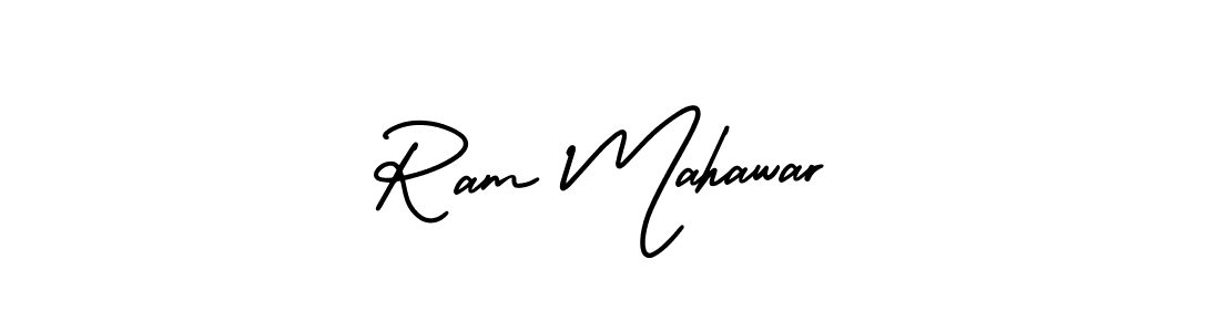 AmerikaSignatureDemo-Regular is a professional signature style that is perfect for those who want to add a touch of class to their signature. It is also a great choice for those who want to make their signature more unique. Get Ram Mahawar name to fancy signature for free. Ram Mahawar signature style 3 images and pictures png