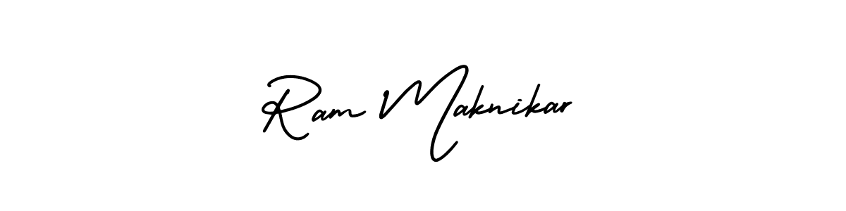 How to make Ram Maknikar signature? AmerikaSignatureDemo-Regular is a professional autograph style. Create handwritten signature for Ram Maknikar name. Ram Maknikar signature style 3 images and pictures png