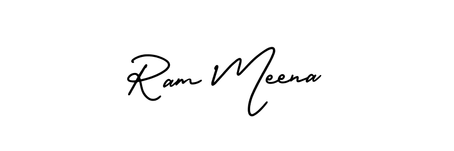 Design your own signature with our free online signature maker. With this signature software, you can create a handwritten (AmerikaSignatureDemo-Regular) signature for name Ram Meena. Ram Meena signature style 3 images and pictures png