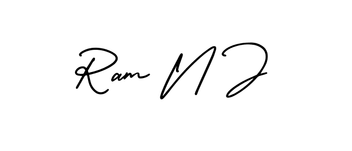 Best and Professional Signature Style for Ram N J. AmerikaSignatureDemo-Regular Best Signature Style Collection. Ram N J signature style 3 images and pictures png