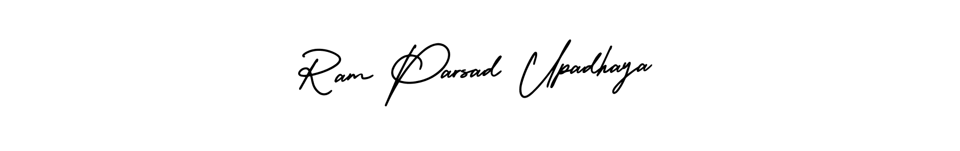 This is the best signature style for the Ram Parsad Upadhaya name. Also you like these signature font (AmerikaSignatureDemo-Regular). Mix name signature. Ram Parsad Upadhaya signature style 3 images and pictures png