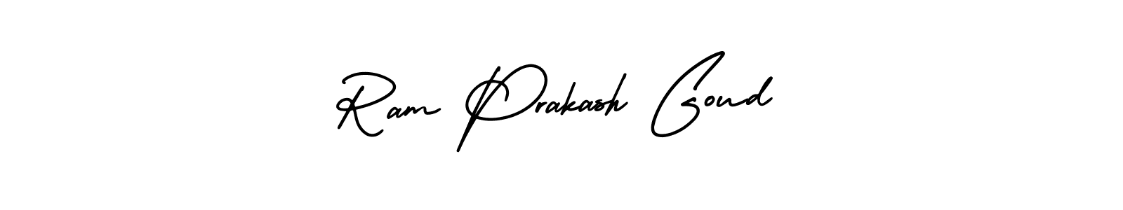 This is the best signature style for the Ram Prakash Goud name. Also you like these signature font (AmerikaSignatureDemo-Regular). Mix name signature. Ram Prakash Goud signature style 3 images and pictures png