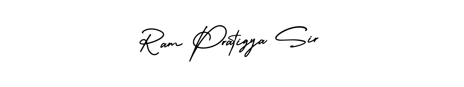 Use a signature maker to create a handwritten signature online. With this signature software, you can design (AmerikaSignatureDemo-Regular) your own signature for name Ram Pratigya Sir. Ram Pratigya Sir signature style 3 images and pictures png