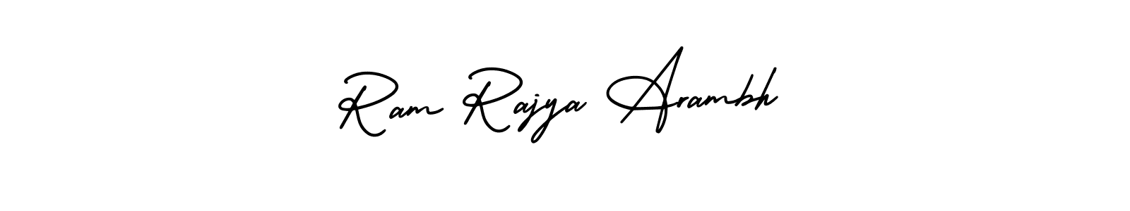 It looks lik you need a new signature style for name Ram Rajya Arambh. Design unique handwritten (AmerikaSignatureDemo-Regular) signature with our free signature maker in just a few clicks. Ram Rajya Arambh signature style 3 images and pictures png