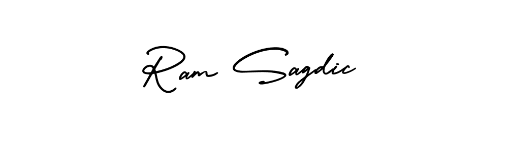 Similarly AmerikaSignatureDemo-Regular is the best handwritten signature design. Signature creator online .You can use it as an online autograph creator for name Ram Sagdic. Ram Sagdic signature style 3 images and pictures png