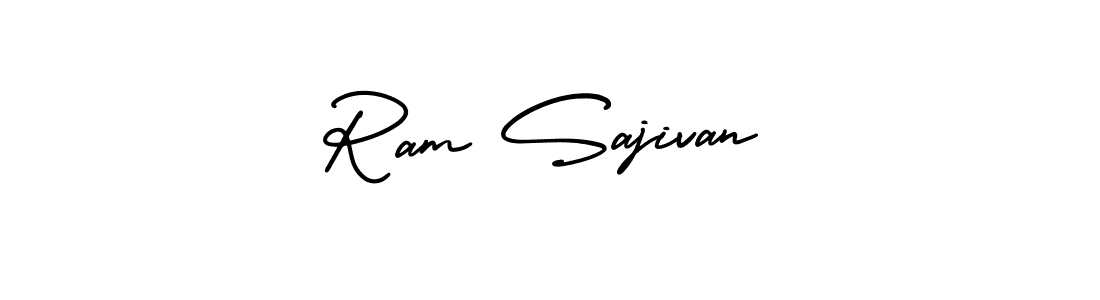 How to make Ram Sajivan name signature. Use AmerikaSignatureDemo-Regular style for creating short signs online. This is the latest handwritten sign. Ram Sajivan signature style 3 images and pictures png