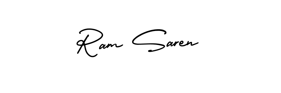 How to make Ram Saren signature? AmerikaSignatureDemo-Regular is a professional autograph style. Create handwritten signature for Ram Saren name. Ram Saren signature style 3 images and pictures png